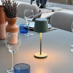 Lampe de table sans fil MINI KELLY Vert H22cm