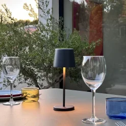 Lampe de table sans fil MINI KELLY Gris H22cm