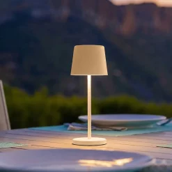 Lampe de table sans fil MINI KELLY Sable H22cm