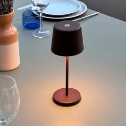 Lampe de table sans fil MINI KELLY Rouille H22cm