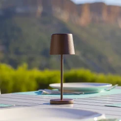 Lampe de table sans fil MINI KELLY Rouille H22cm