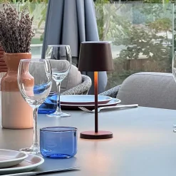 Lampe de table sans fil MINI KELLY Rouille H22cm