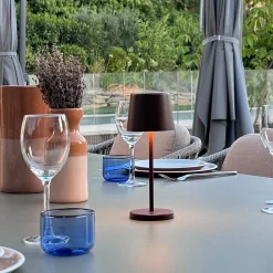 Lampe de table sans fil MINI KELLY Rouille H22cm