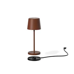 Lampe de table sans fil MINI KELLY Rouille H22cm