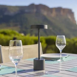 Lampe de table sans fil ROBY Gris H30cm