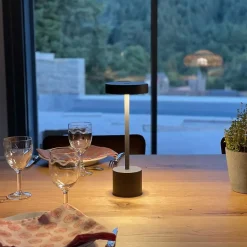 Lampe de table sans fil ROBY Gris H30cm