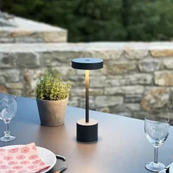 Lampe de table sans fil ROBY Gris H30cm