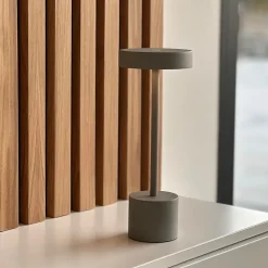 Lampe de table sans fil ROBY Gris clair H30cm