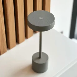 Lampe de table sans fil ROBY Gris clair H30cm