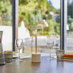 Lampe de table sans fil ROBY Blanc H30cm