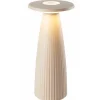 Lampe de table sans fil vase FLORA Sable H20cm