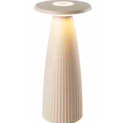 Lampe de table sans fil vase FLORA Sable H20cm