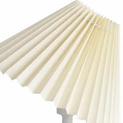 Lampe de table Sittingbourne 35 cm crème effet bois blanc lux.pro