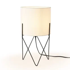 Lampe de table Slough E14 38 x 21 x 21 cm noir blanc lux.pro