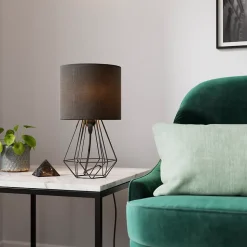 Lampe de table Smertrio E27 60W Ø20xH36cm noire GoodHome