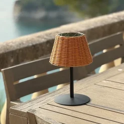 Lampe de table solaire AMIRA SOLAR polyrotin H25cm