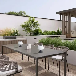 Lampe de table solaire Lumina blanc IP44 200lm 0,4W H.13,5cm Lumisky