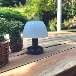 Lampe de table solaire Lumina blanc IP44 200lm 0,4W H.13,5cm Lumisky