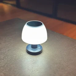 Lampe de table solaire Lumina blanc IP44 200lm 0,4W H.13,5cm Lumisky