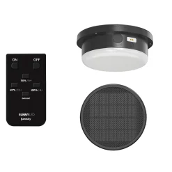 Lampe de table solaire NERIO SMALL en acier noir H31cm