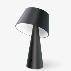 Lampe de Table Solaire Noire 500LM - Recharge Solaire et USB - Utilisation Intérieur Extérieur Terrasse Balcon - Groupe DDC