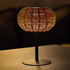 Lampe de table solaire SAMIRA SOLAR polyrotin H25cm