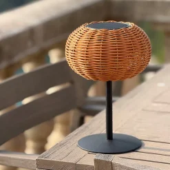 Lampe de table solaire SAMIRA SOLAR polyrotin H25cm