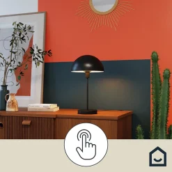 Lampe de table Songor E14 28W ⌀24xH.42cm noir GoodHome