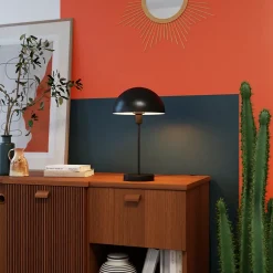 Lampe de table Songor E14 28W ⌀24xH.42cm noir GoodHome