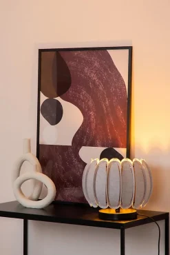 Lampe de table SPENCER en feutrine avec 1xE27 - Gris - Lucide