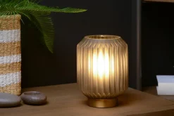 Lampe de table SUENO en verre avec 1xE14 - Gris - Lucide