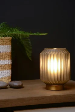 Lampe de table SUENO en verre avec 1xE14 - Gris - Lucide