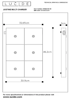 Lampe de table THE DOCK en pvc avec 0x - Noir - Lucide
