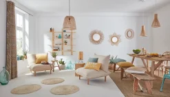 Lampe de table Theemim GoodHome E27 coloris naturel