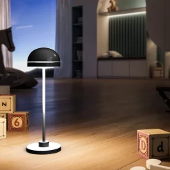 Lampe de table touch aluminium LED DUPLO CUP Noir H26cm