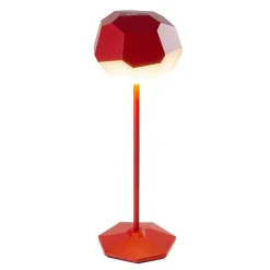Lampe de table touch sans fil aluminium STONE Rouge H33cm