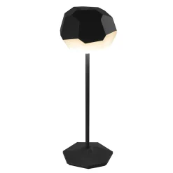 Lampe de table touch sans fil aluminium STONE Noir H33cm