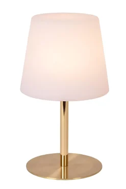 Lampe de table TYON en synthétique avec LED intégré - Or Mat / Laiton - Lucide