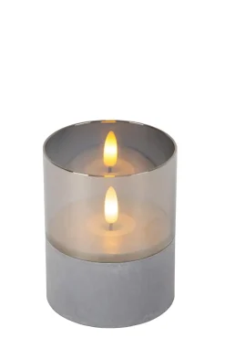 Lampe de table VELAS en verre avec LED intégré - Fumé - Lucide