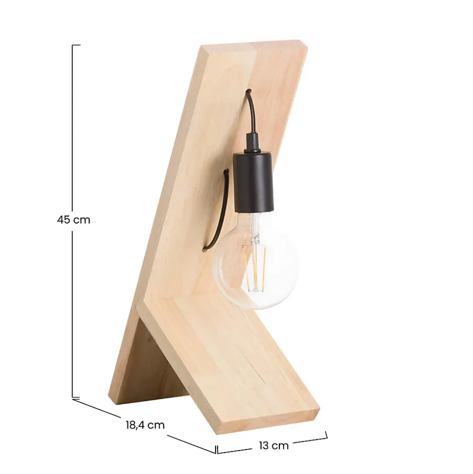 Lampe de table vintage Rua naturelle 18,4x13x45cm 7hSevenOn Deco