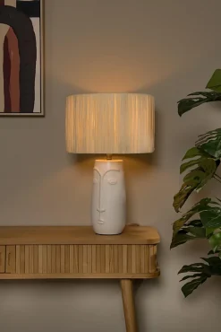 Lampe de table VISO en céramique avec 1xE27 - Blanc - Lucide