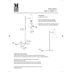 Lampe de table 40W max, E27, blanc - Markslöjd - Metro