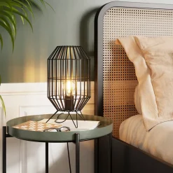 Lampe de table Wutai E27 28W ⌀20xH.36xP.20cm noir GoodHome