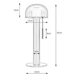 Lampe de table 2xG9 18W Max, laiton brossé et noir avec interrupteur rétro - Markslöjd - Costa