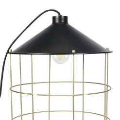 Lampe de table Yondair GoodHome E27 noir mat