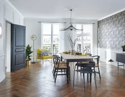 Lampe de table Yondair GoodHome E27 noir mat