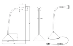 Lampe design, Lampe de bureau Viper, TRIO