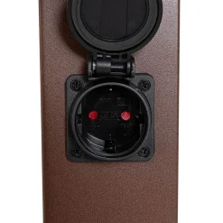 Lampe d'extérieur brun rouille 45 cm avec prise IP44 - Malios