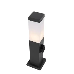 Lampe d'extérieur gris foncé 45 cm avec douille IP44 - Malios