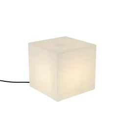 Lampe d'extérieur intelligente blanche 30 cm carrée avec LED A60 IP44 - Nura